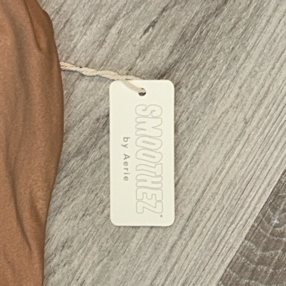 aerie smoothez tan scoop bodysuit buttery smooth light is air barely there suit - Picture 5 of 6